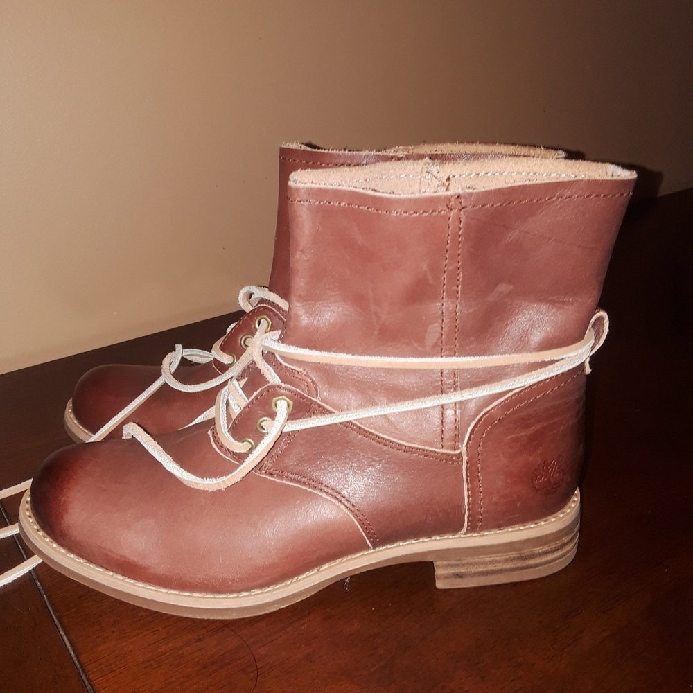 Leather boots.